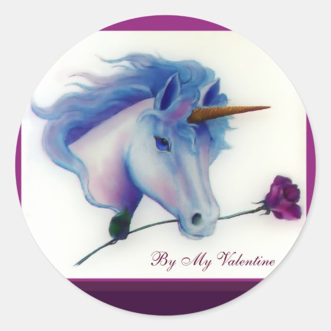 Valentine Unicorn Stickers (Front)