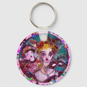 VALENTINE VENETIAN MASQUERADE CONFETTI KEY RING