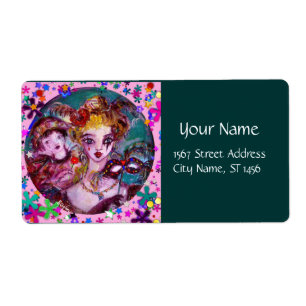 VALENTINE VENETIAN MASQUERADE MASKS AND CONFETTI