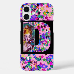 VALENTINE VENETIAN MASQUERADE MONOGRAM D LETTER iPhone 16 PLUS CASE