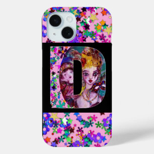 VALENTINE VENETIAN MASQUERADE MONOGRAM D LETTER iPhone 15 CASE