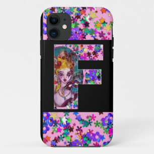 VALENTINE VENETIAN MASQUERADE MONOGRAM F LETTER iPhone 11 CASE