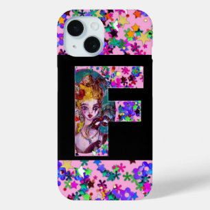 VALENTINE VENETIAN MASQUERADE MONOGRAM F LETTER iPhone 15 CASE