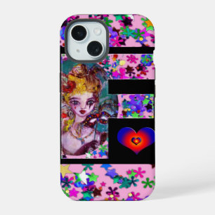 VALENTINE VENETIAN MASQUERADE MONOGRAM F LETTER iPhone 15 CASE