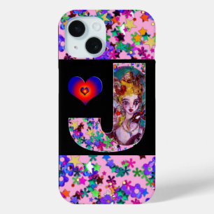 VALENTINE VENETIAN MASQUERADE MONOGRAM J LETTER iPhone 15 CASE