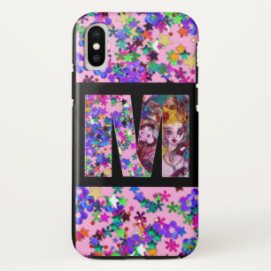 VALENTINE VENETIAN MASQUERADE MONOGRAM M LETTER iPhone XS CASE