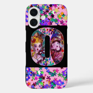 VALENTINE VENETIAN MASQUERADE MONOGRAM O LETTER iPhone 16 CASE