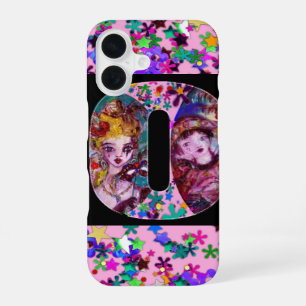 VALENTINE VENETIAN MASQUERADE MONOGRAM O LETTER iPhone 16 CASE