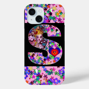 VALENTINE VENETIAN MASQUERADE MONOGRAM S LETTER iPhone 15 CASE