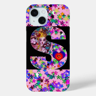 VALENTINE VENETIAN MASQUERADE MONOGRAM S LETTER iPhone 15 CASE