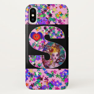 VALENTINE VENETIAN MASQUERADE MONOGRAM S LETTER iPhone X CASE
