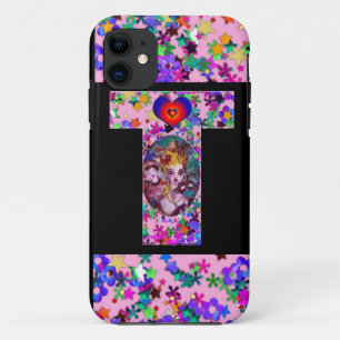VALENTINE VENETIAN MASQUERADE MONOGRAM T LETTER iPhone 11 CASE