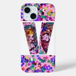 VALENTINE VENETIAN MASQUERADE MONOGRAM V LETTER iPhone 15 CASE