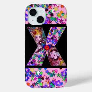 VALENTINE VENETIAN MASQUERADE MONOGRAM X LETTER iPhone 15 CASE