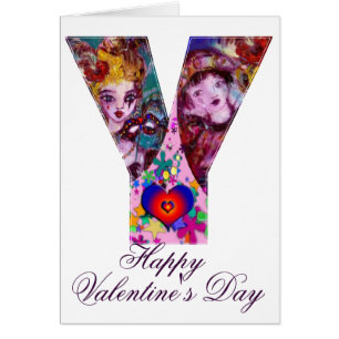 VALENTINE VENETIAN MASQUERADE MONOGRAM Y LETTER