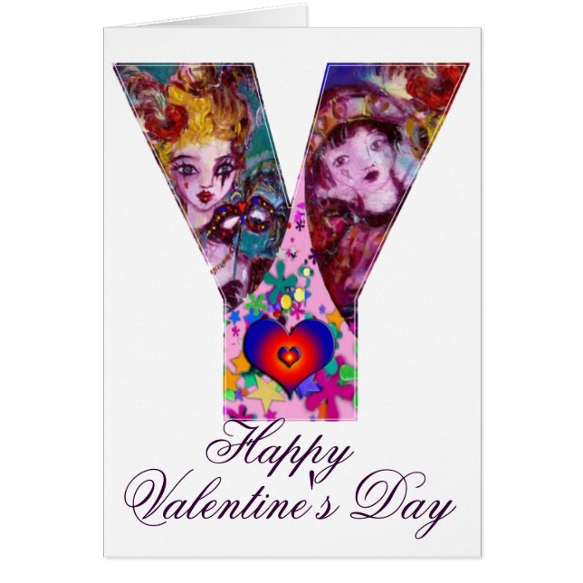 VALENTINE VENETIAN MASQUERADE MONOGRAM Y LETTER (Front)