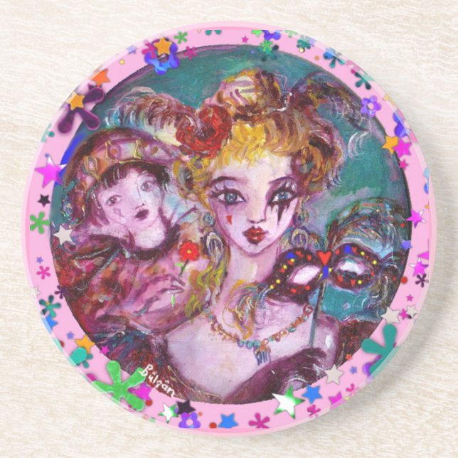 VALENTINE VENETIAN MASQUERADE PARTY COASTER (Front)