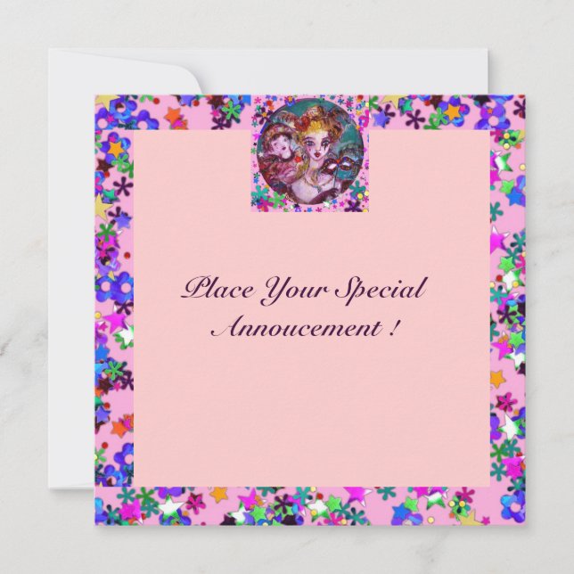 VALENTINE VENETIAN MASQUERADE PARTY INVITATION (Front)