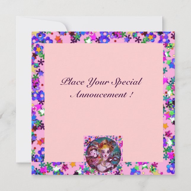 VALENTINE VENETIAN MASQUERADE PARTY INVITATION (Front)