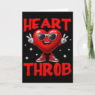 Valentine Vibe Cool Heart Peace Sign Toddler Boy K Card