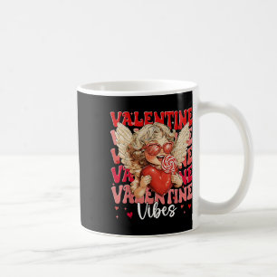 Valentine Vibes Cute Cupid Lollipop Heart Lover Pe Coffee Mug