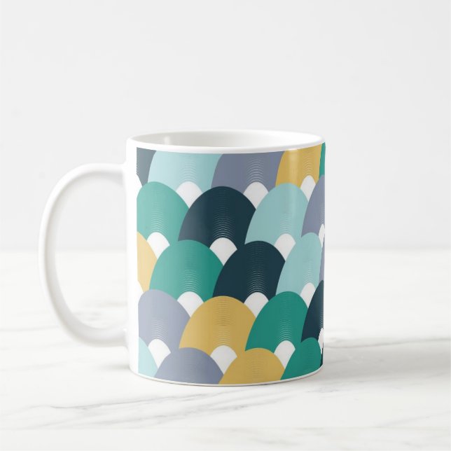 Valentine Vibes Floral Pattern  Coffee Mug (Left)