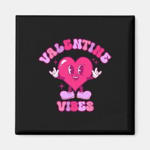 Valentine Vibes Groovy Valentines Day Shirt For Gi Magnet