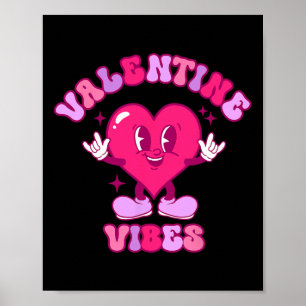 Valentine Vibes Groovy Valentines Day Shirt For Gi Poster