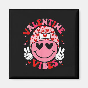 Valentine Vibes Heart Peace Sign Boy Men Women Gir Magnet