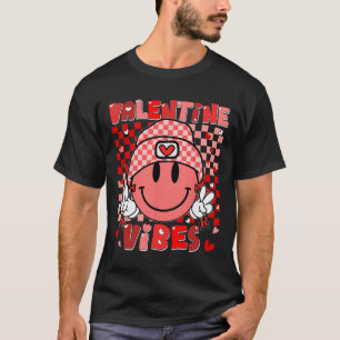 Valentine Vibes Heart Peace Sign Men Boys Kids Out T-Shirt