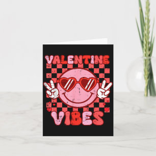 Valentine Vibes Peace Vintage Valentine Women Men Card