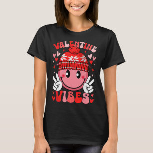 Valentine Vibes Valentines Day Retro Men Women Kid T-Shirt
