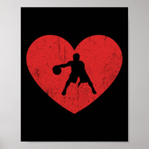Valentine Vintage Sketll Heart For Sketll Lovers Poster