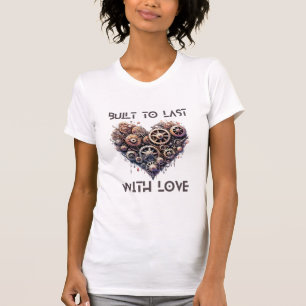 Valentine Vintage Steampunk Heart of Gears Love T-Shirt