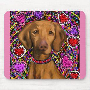 Valentine Vizsla Mouse Pad