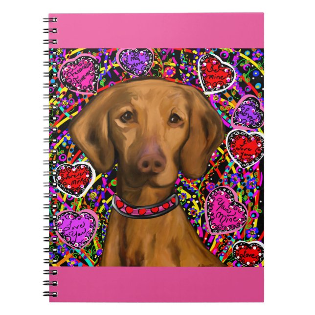 Valentine Vizsla Notebook (Front)