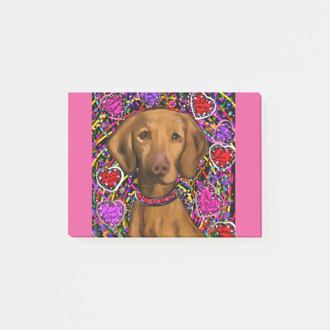 Valentine Vizsla Post-it Notes (Front)