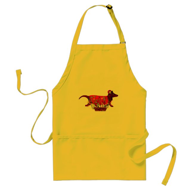 Valentine Weiner Dog Standard Apron (Front)