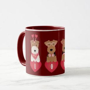 Valentine Welsh Wire Fox Terrier Dogs Mug
