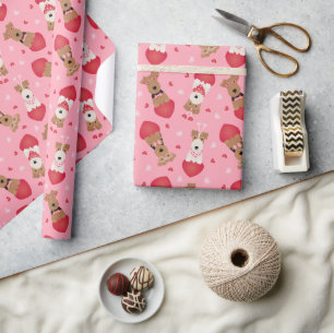 Valentine Welsh Wire Fox Terrier Dogs Wrapping Paper