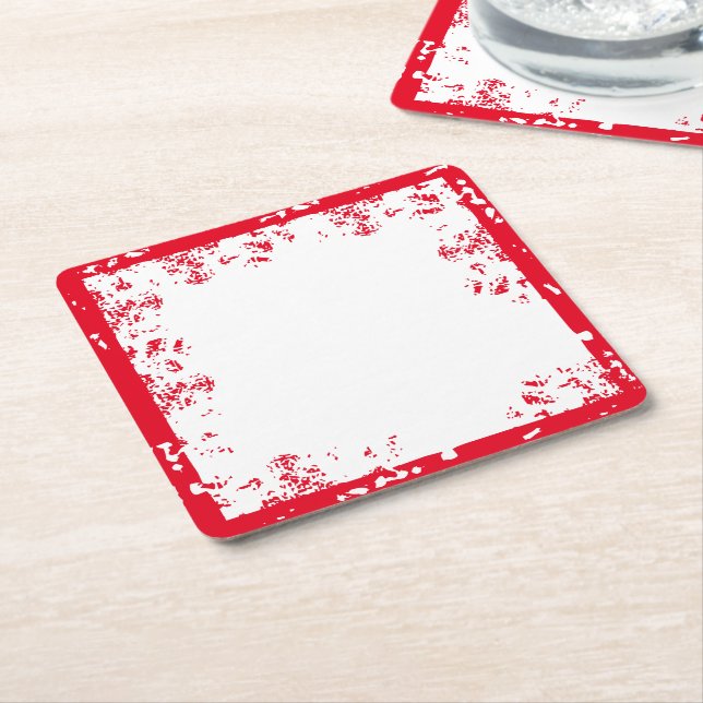 Valentine White & Red Scruff Coasters (Angled)