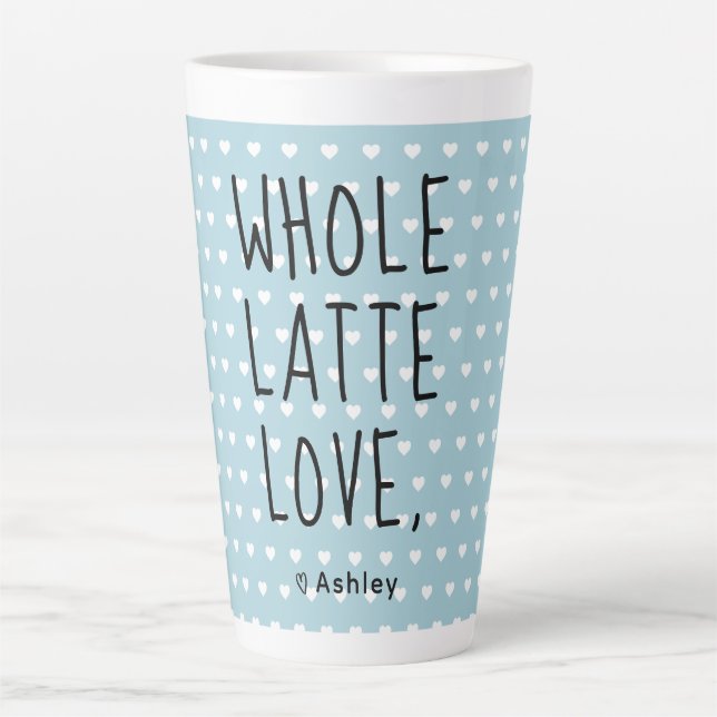 Valentine Whole Latte Love Black Script Mug (Front)