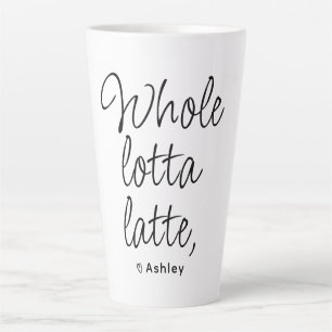 Valentine Whole Lotta Latte Black and White Latte Mug