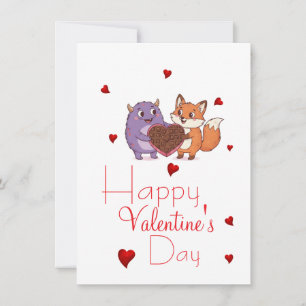 Valentine with friend  card