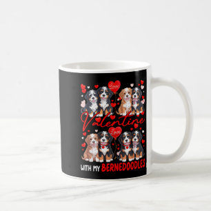 Valentine With My Bernedoodles Couple Dogs Costume Coffee Mug