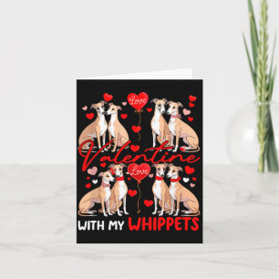 Valentine With My Whippets Couple Dogs Costume Own Card