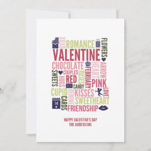 Valentine Words Valentine's Day Card