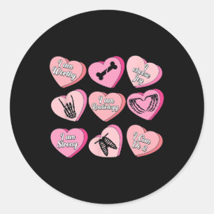 Valentine X-ray Technician Radiologic Technologist Classic Round Sticker