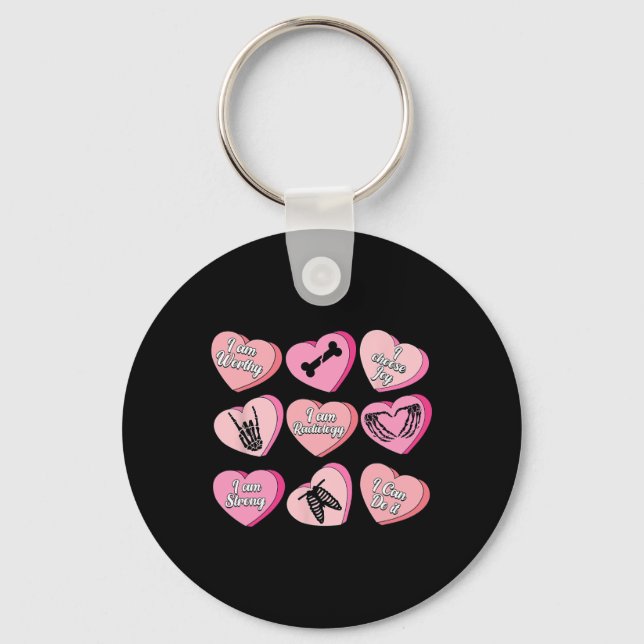 Valentine X-ray Technician Radiologic Technologist Key Ring (Front)