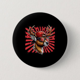 Valentine Xoxo Funny Deer Hunting Buck Men Women K 6 Cm Round Badge